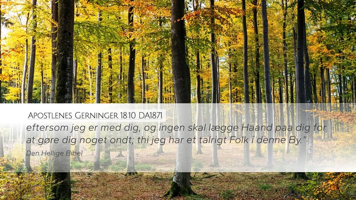 Apostlenes Gerninger 18:10 DA1871 Desktop Wallpaper - eftersom jeg er med dig, og ingen skal lægge - Desktop Bible Verse Wallpaper