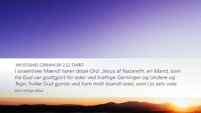 Apostlenes Gerninger 2:22 DA1871 Bible Verse Image