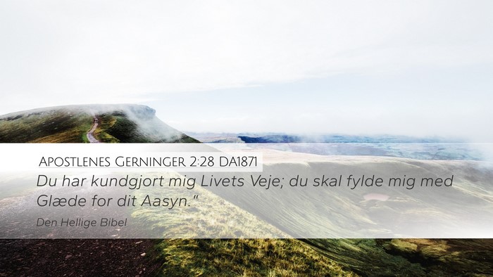 Apostlenes Gerninger 2:28 DA1871 Bible Verse Image