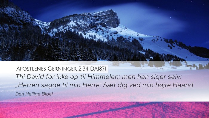 Apostlenes Gerninger 2:34 DA1871 Bible Verse Image