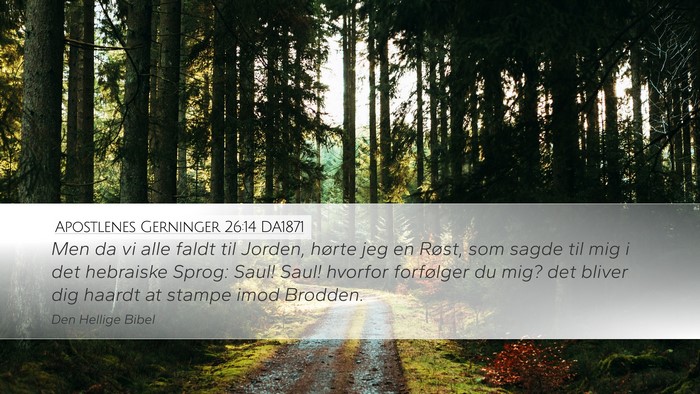 Apostlenes Gerninger 26:14 DA1871 Bible Verse Image