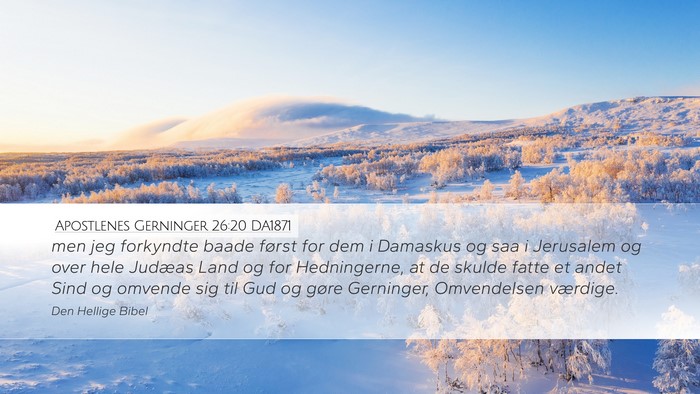 Apostlenes Gerninger 26:20 DA1871 Bible Verse Image