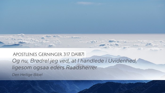 Apostlenes Gerninger 3:17 DA1871 Bible Verse Image