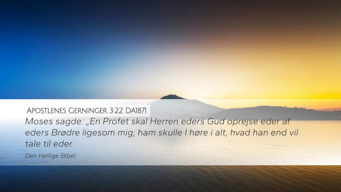 Apostlenes Gerninger 3:22 DA1871 Bible Verse Image