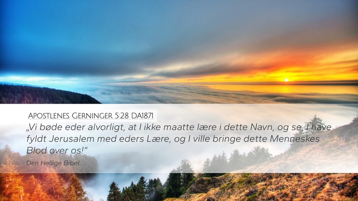 Apostlenes Gerninger 5:28 DA1871 Bible Verse Image