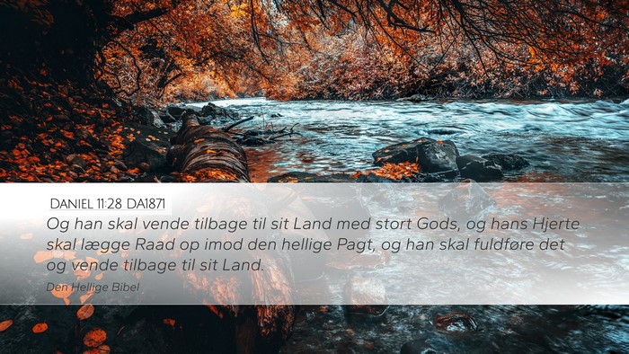 Daniel 11:28 DA1871 Bible Verse Image