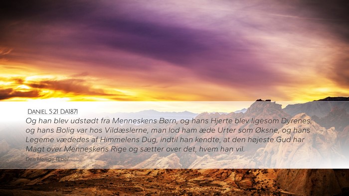 Daniel 5:21 DA1871 Bible Verse Image