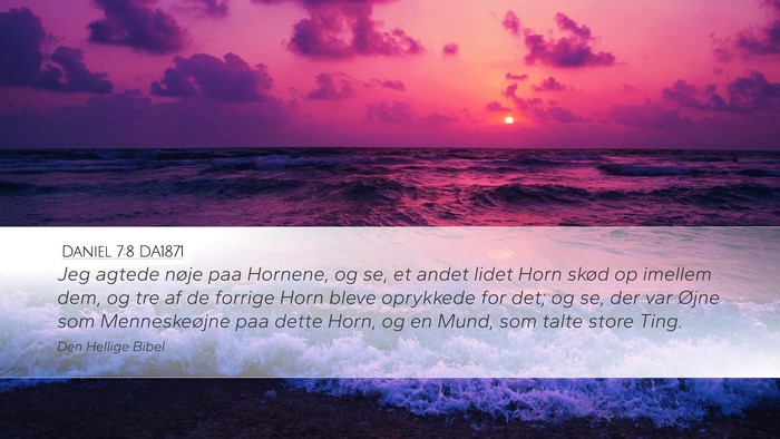 Daniel 7:8 DA1871 Bible Verse Image