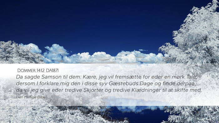 Dommer 14:12 DA1871 Bible Verse Image