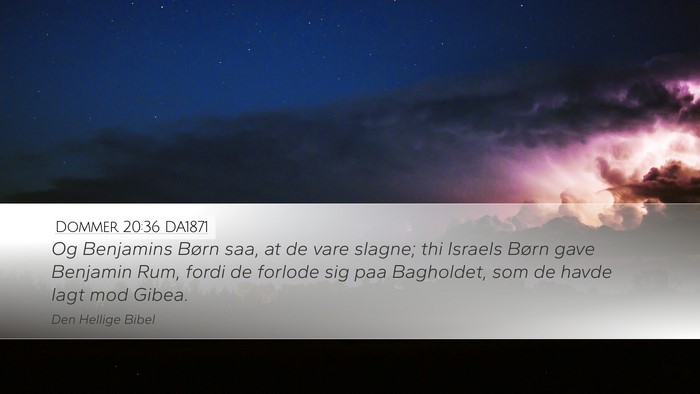 Dommer 20:36 DA1871 Bible Verse Image