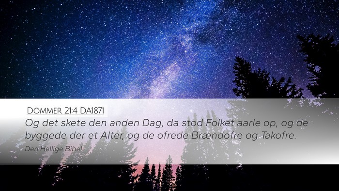 Dommer 21:4 DA1871 Bible Verse Image