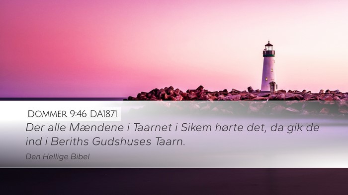 Dommer 9:46 DA1871 Bible Verse Image