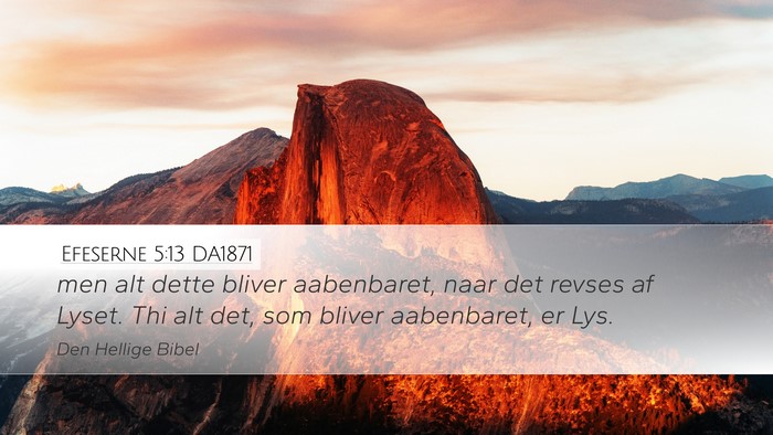 Efeserne 5:13 DA1871 Bible Verse Image