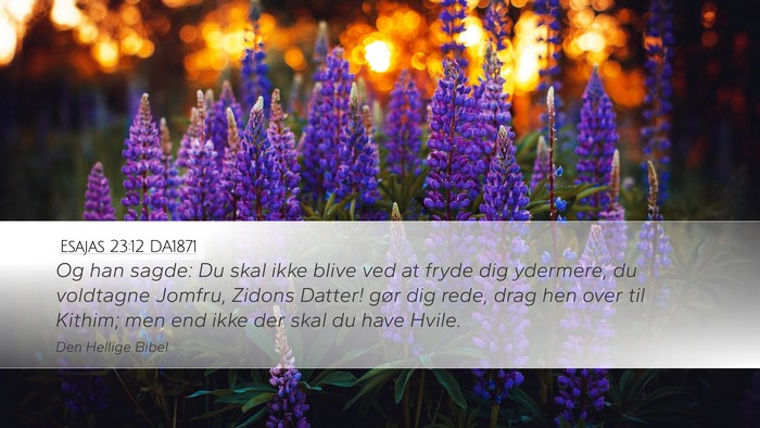 Esajas 23:12 DA1871 Bible Verse Image