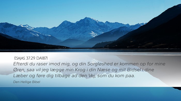 Esajas 37:29 DA1871 Bible Verse Image