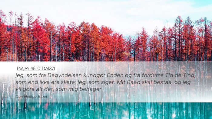Esajas 46:10 DA1871 Bible Verse Image