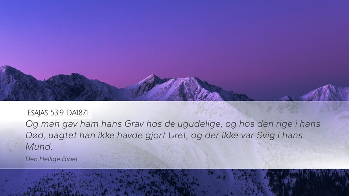 Esajas 53:9 DA1871 Bible Verse Image