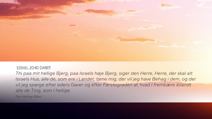 Ezekiel 20:40 DA1871 Bible Verse Image