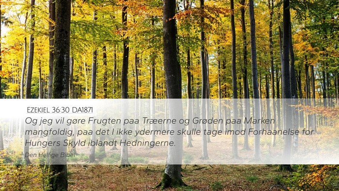 Ezekiel 36:30 DA1871 Bible Verse Image