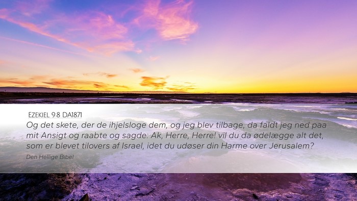 Ezekiel 9:8 DA1871 Bible Verse Image