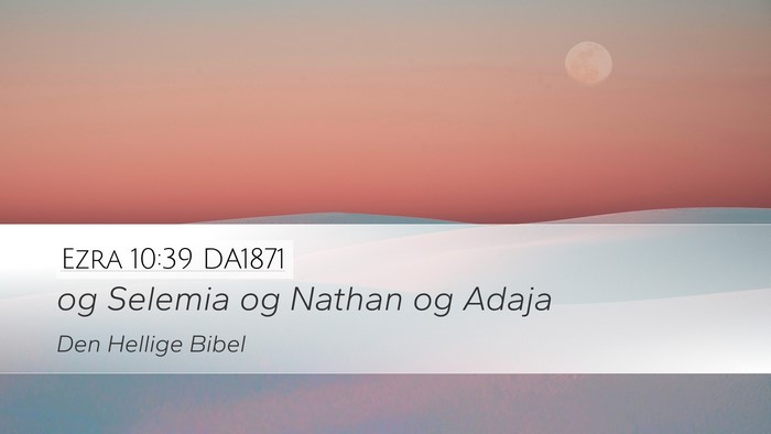 Ezra 10:39 DA1871 Bible Verse Image