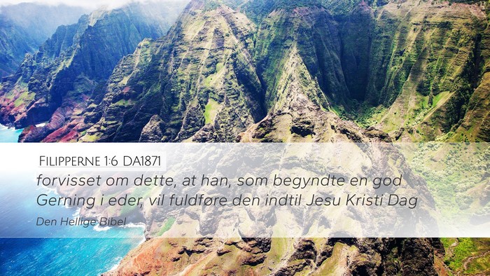 Filipperne 1:6 DA1871 Bible Verse Image
