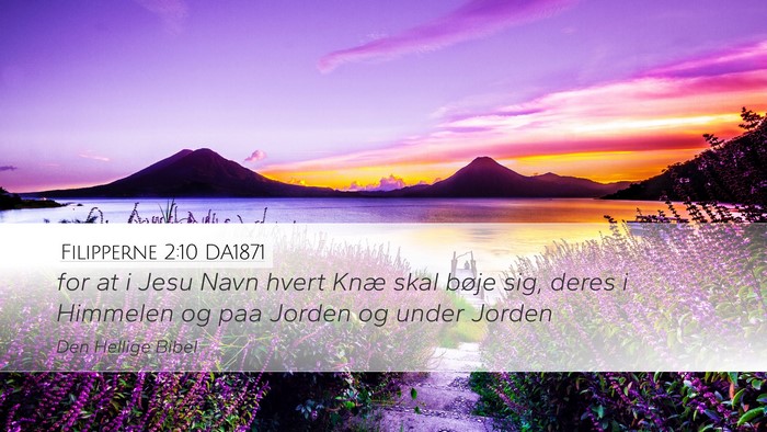 Filipperne 2:10 DA1871 Bible Verse Image