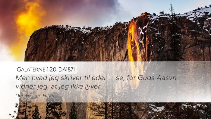Galaterne 1:20 DA1871 Bible Verse Image