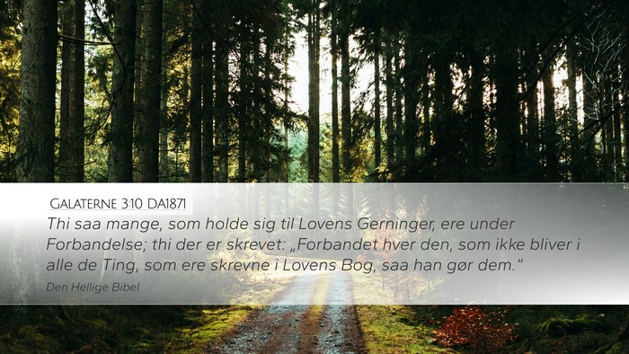 Galaterne 3:10 DA1871 Bible Verse Image