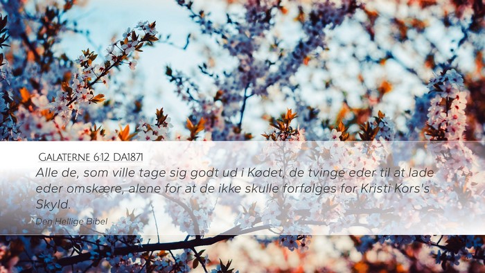 Galaterne 6:12 DA1871 Bible Verse Image