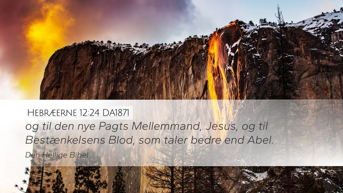 Hebræerne 12:24 DA1871 Bible Verse Image