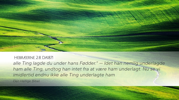 Hebræerne 2:8 DA1871 Bible Verse Image