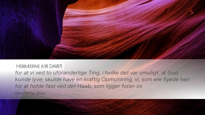 Hebræerne 6:18 DA1871 Bible Verse Image