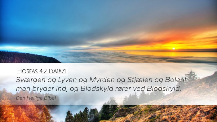 Hoseas 4:2 DA1871 Bible Verse Image