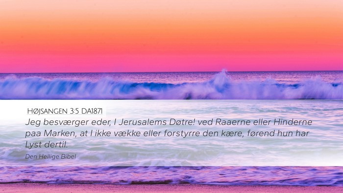 Højsangen 3:5 DA1871 Bible Verse Image