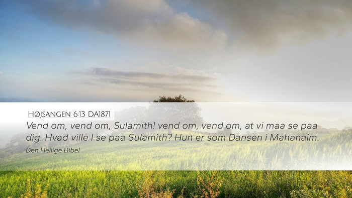Højsangen 6:13 DA1871 Bible Verse Image