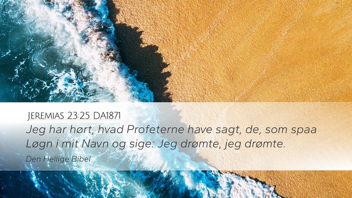 Jeremias 23:25 DA1871 Bible Verse Image