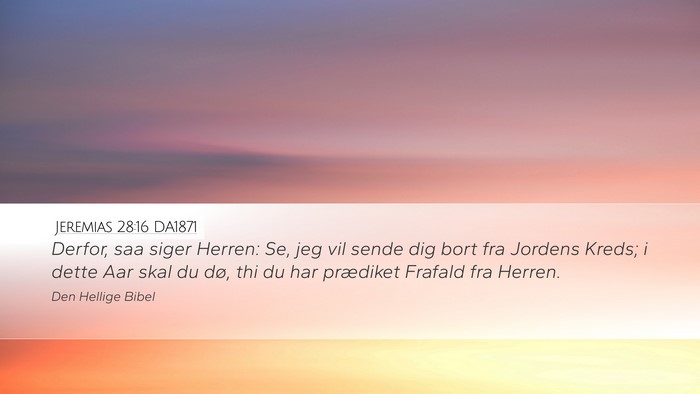 Jeremias 28:16 DA1871 Bible Verse Image