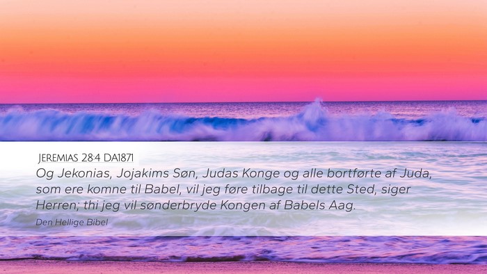Jeremias 28:4 DA1871 Bible Verse Image