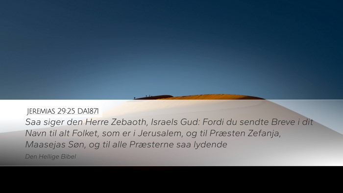Jeremias 29:25 DA1871 Bible Verse Image