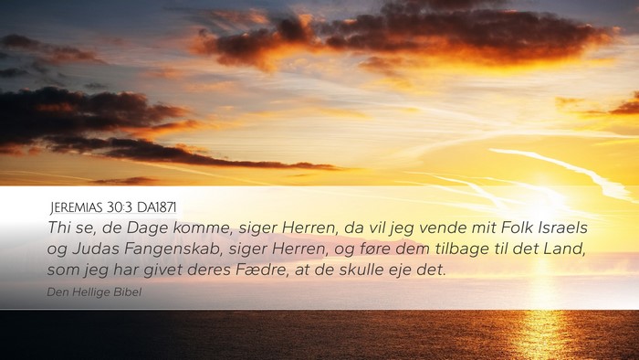 Jeremias 30:3 DA1871 Bible Verse Image