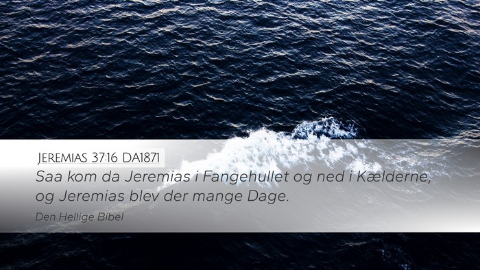 Jeremias 37:16 DA1871 Bible Verse Image