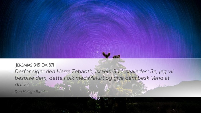 Jeremias 9:15 DA1871 Bible Verse Image