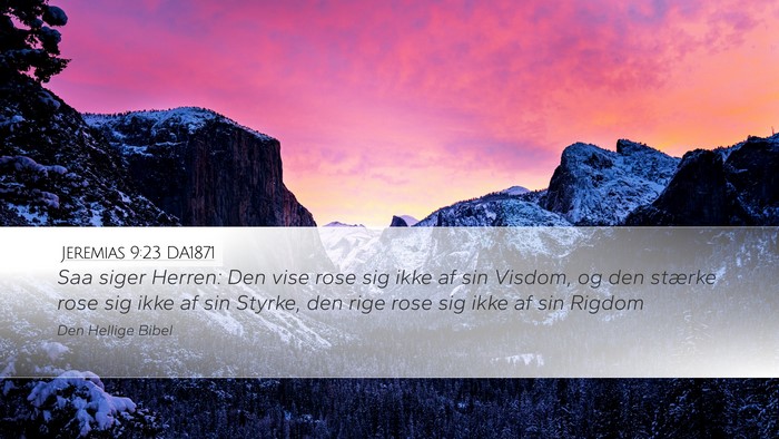 Jeremias 9:23 DA1871 Bible Verse Image