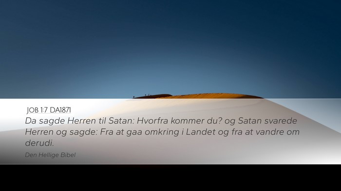Job 1:7 DA1871 Bible Verse Image