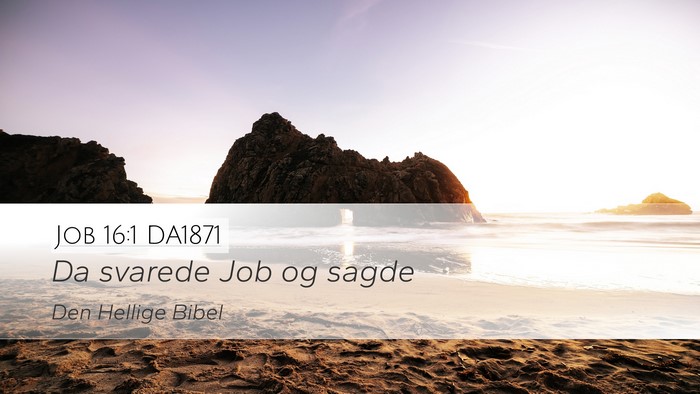 Job 16:1 DA1871 Desktop Wallpaper - Da svarede Job og - Desktop Bible Verse Wallpaper