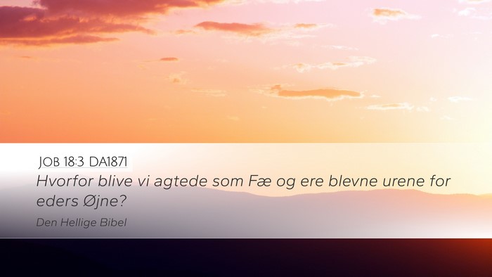 Job 18:3 DA1871 Bible Verse Image