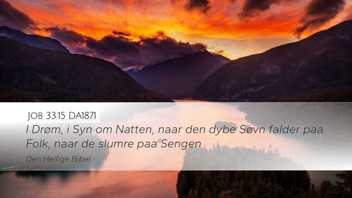 Job 33:15 DA1871 Bible Verse Image
