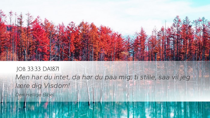 Job 33:33 DA1871 Bible Verse Image