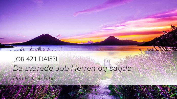 Job 42:1 DA1871 Desktop Wallpaper - Da svarede Job Herren og - Desktop Bible Verse Wallpaper